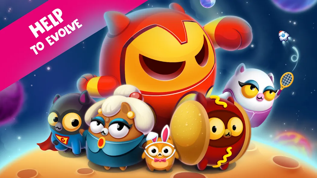 Space Cat Evolution: Kitty col  [МОД Бесконечные деньги] Screenshot 2