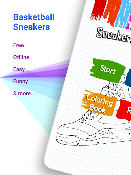 Basketball Shoes Coloring Book (Раскраска кроссовок для баскетбола)  [МОД Menu] Screenshot 5