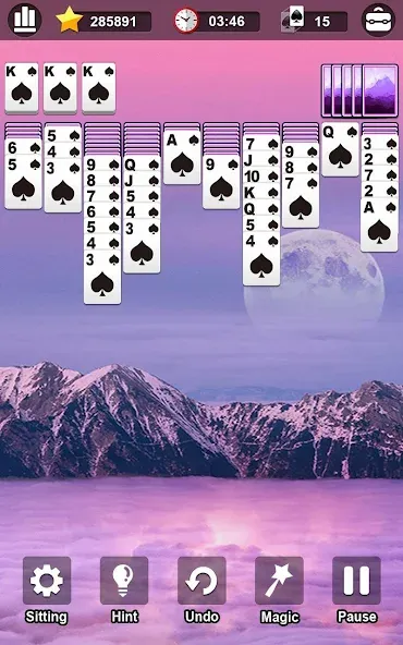 Spider Solitaire  [МОД Бесконечные деньги] Screenshot 2