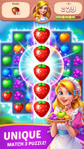 Fruit Diary - Match 3 Games  [МОД Menu] Screenshot 1