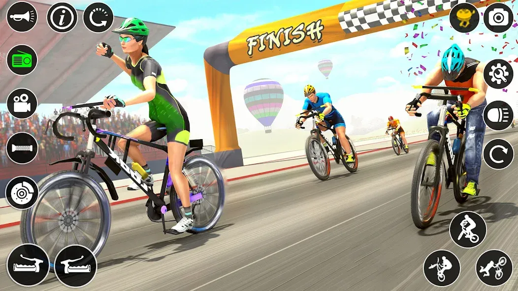 BMX Cycle Race 3d Cycle Games (гонка на велосипедах 3D игры на велосипеде)  [МОД Unlimited Money] Screenshot 4