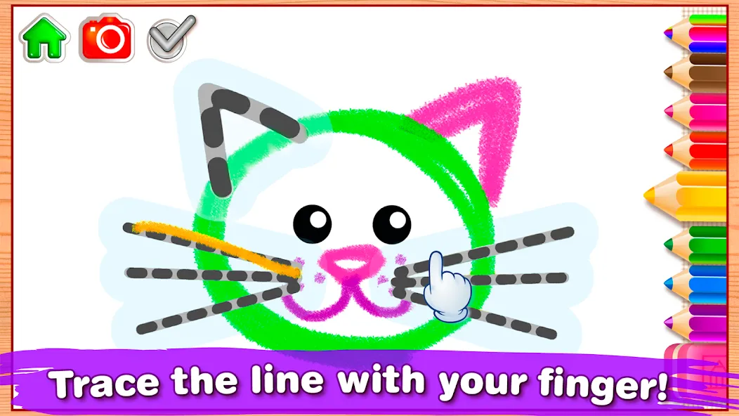 Bini Drawing for Kids Games (Бини)  [МОД Много монет] Screenshot 3