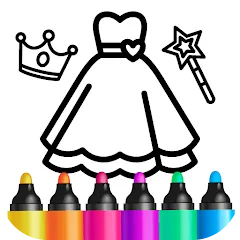 Скачать взломанную Bini Game Drawing for kids app (Бини)  [МОД Много монет] - стабильная версия apk на Андроид