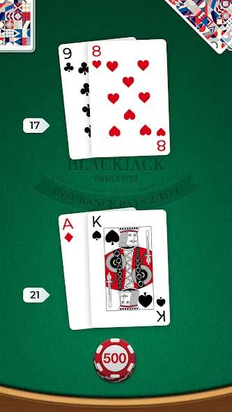 Blackjack (Блэкджек)  [МОД Бесконечные деньги] Screenshot 1