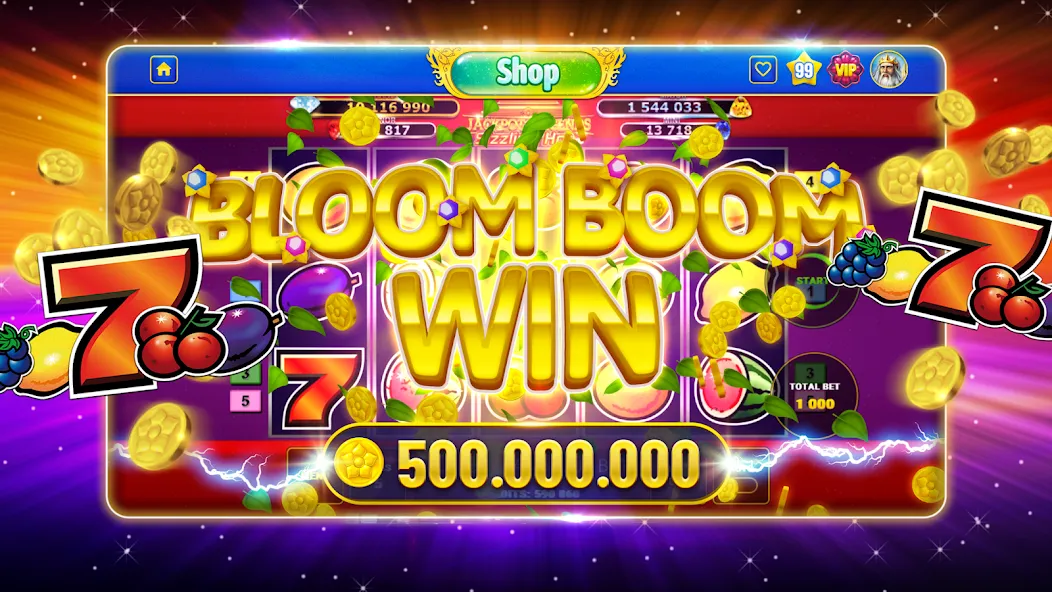 Bloom Boom Casino Slots Online (Блум Бум Казино Слоты Онлайн)  [МОД Меню] Screenshot 1