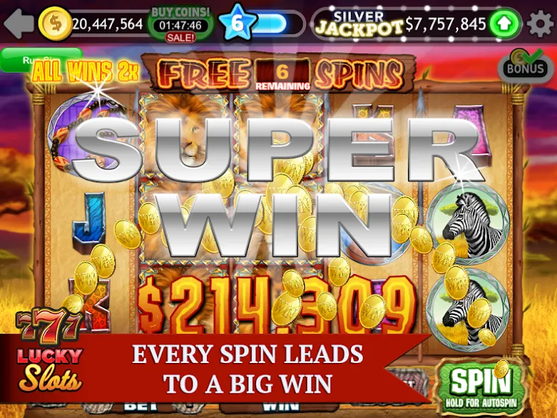Lucky Slots (Лаки Слотс)  [МОД Бесконечные монеты] Screenshot 2