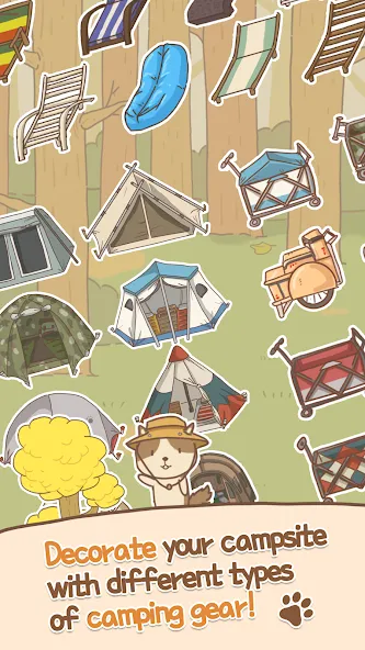 Animal Camping: Idle Camp (Анимал Кемпинг)  [МОД Меню] Screenshot 2