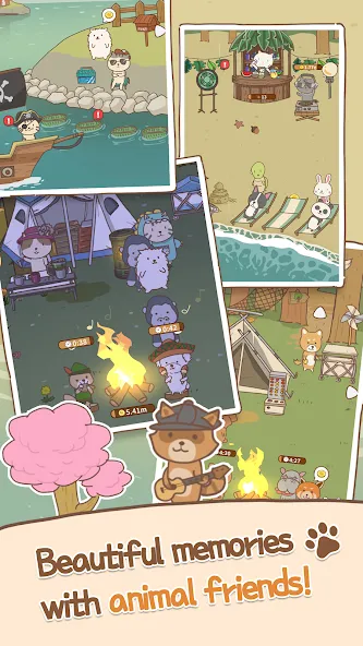 Animal Camping: Idle Camp (Анимал Кемпинг)  [МОД Меню] Screenshot 4