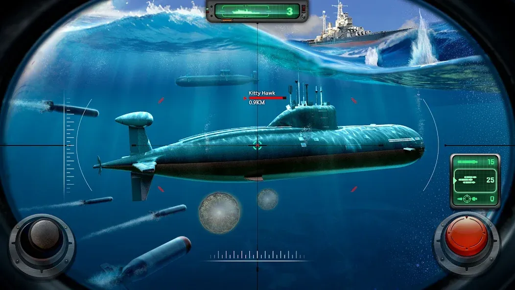 Sea War: Raid (Юбоат)  [МОД Меню] Screenshot 3