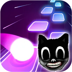 Скачать взломанную Cartoon cat - Hop tiles rush (Картун кэт)  [МОД Бесконечные монеты] - стабильная версия apk на Андроид