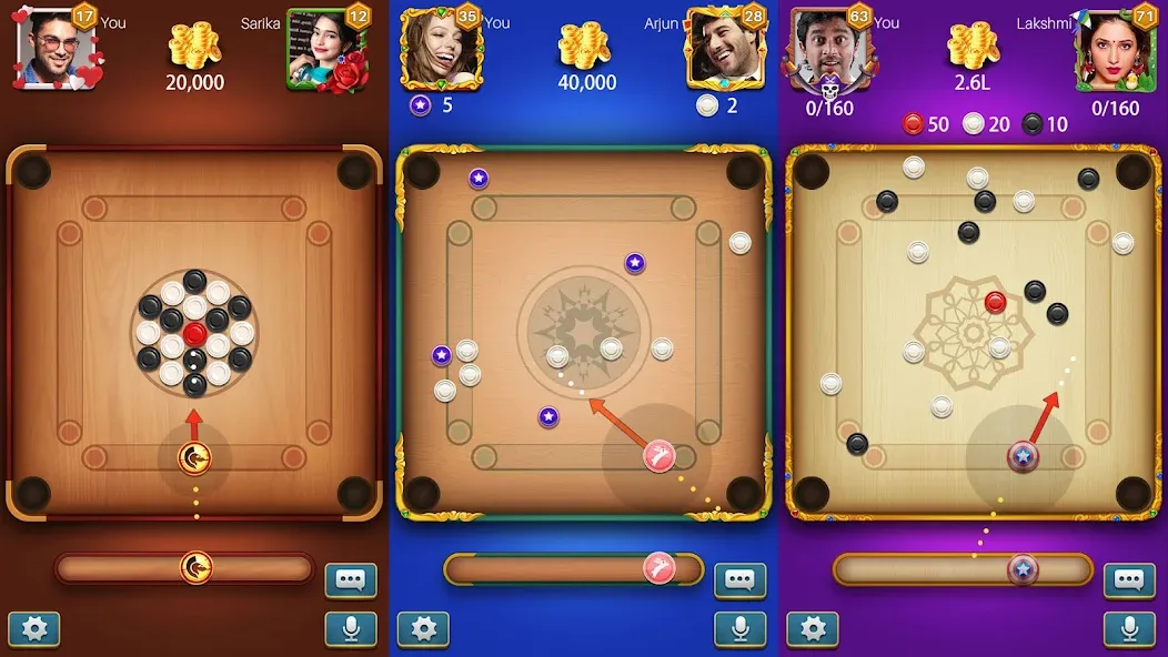 Carrom Meta-Board Disc Game (Карром Мета)  [МОД Много монет] Screenshot 1