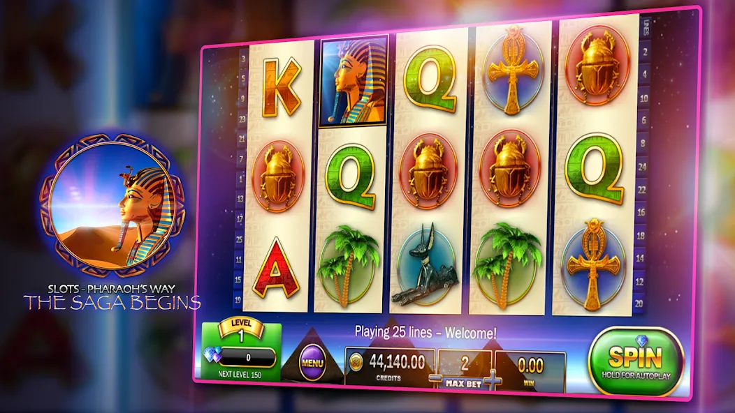 Slots - Pharaoh's Way Casino (Слоты)  [МОД Menu] Screenshot 3