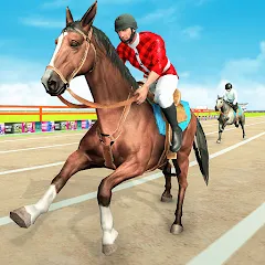 Взлом Mounted Horse Racing Games  [МОД Много монет] - последняя версия apk на Андроид