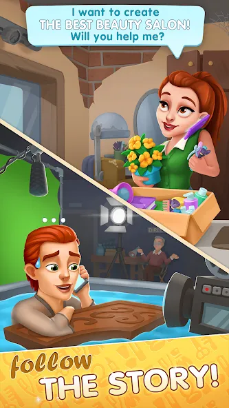 Beauty Tycoon: Hair Salon Game (Бьюти Тайкун)  [МОД Unlocked] Screenshot 1