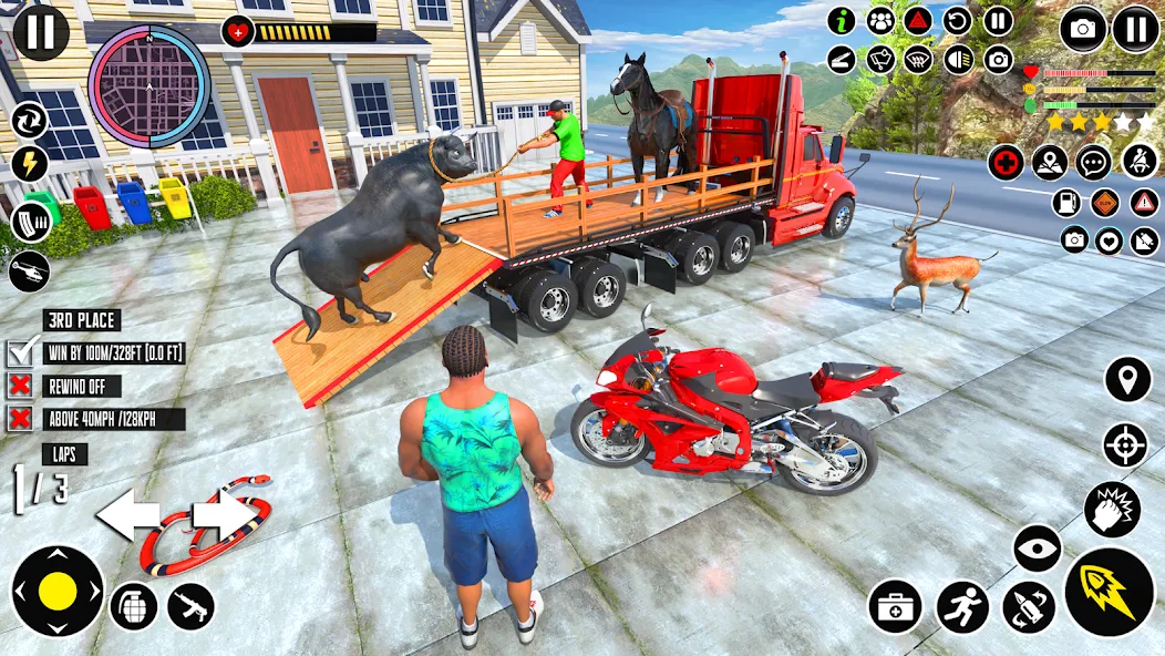 Animal Transport Truck Game 3D (Игра Грузовик для перевозки животных)  [МОД Mega Pack] Screenshot 1