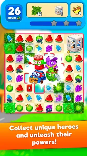 Sugar Heroes - match 3 game  [МОД Mega Pack] Screenshot 2