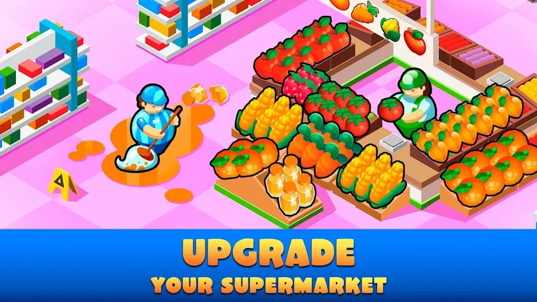 Idle Supermarket Tycoon－Shop (Айдл Супермаркет Тайкун)  [МОД Меню] Screenshot 2