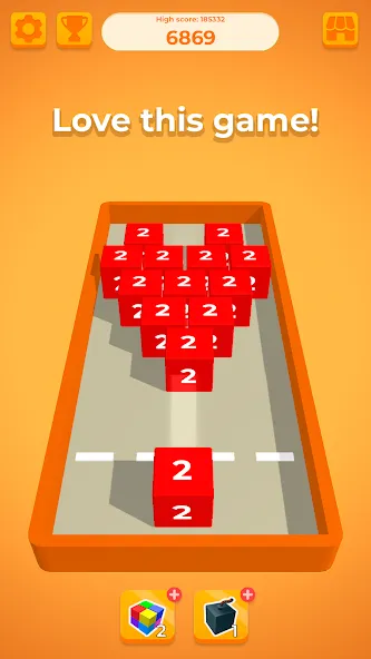 Chain Cube 2048: 3D merge game (Чейн Куб)  [МОД Все открыто] Screenshot 5