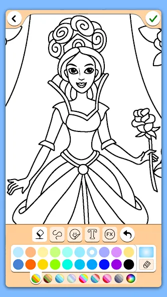 Coloring for girls and women  [МОД Menu] Screenshot 4