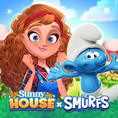 Скачать взломанную Merge Manor x The Smurf Collab (Мердж Манор)  [МОД Много монет] - последняя версия apk на Андроид