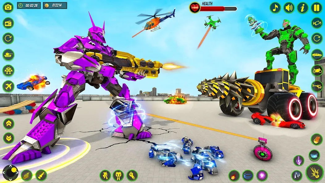 Bull Robot Car Game:Robot Game  [МОД Много монет] Screenshot 5