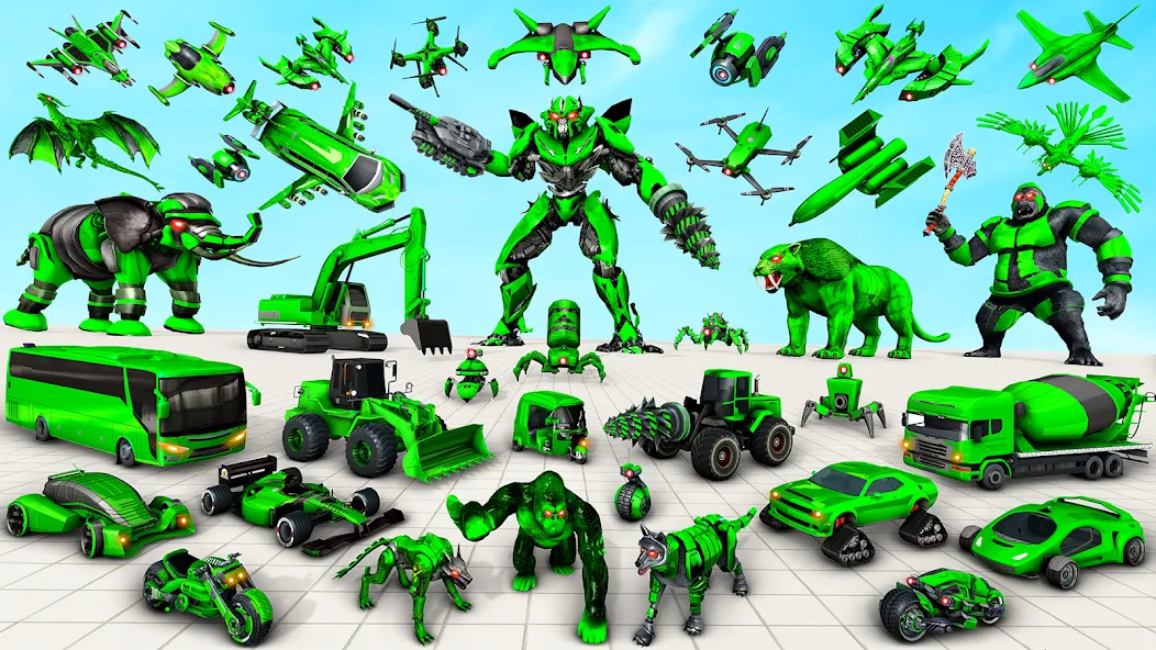 Multi Animal Robot Car Games (Мульти Анимал Робот Кар Игры)  [МОД Unlimited Money] Screenshot 2