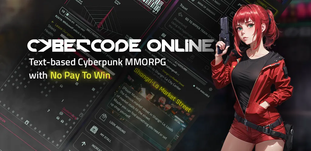 CyberCode Online -Text MMORPG (СайберКод Онлайн)  [МОД Menu] Screenshot 1