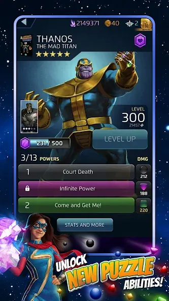 MARVEL Puzzle Quest: Hero RPG (Марвел Пазл Квест)  [МОД Меню] Screenshot 3