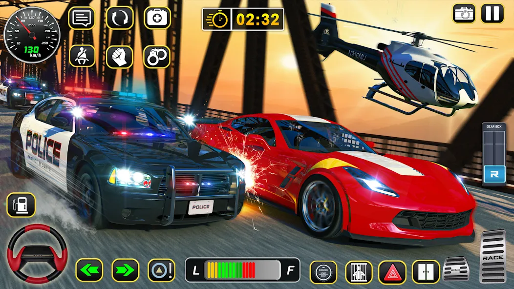 Police Car Chase Car Games  [МОД Много монет] Screenshot 5