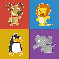 Скачать взломанную Animals memory game for kids  [МОД Unlimited Money] - последняя версия apk на Андроид