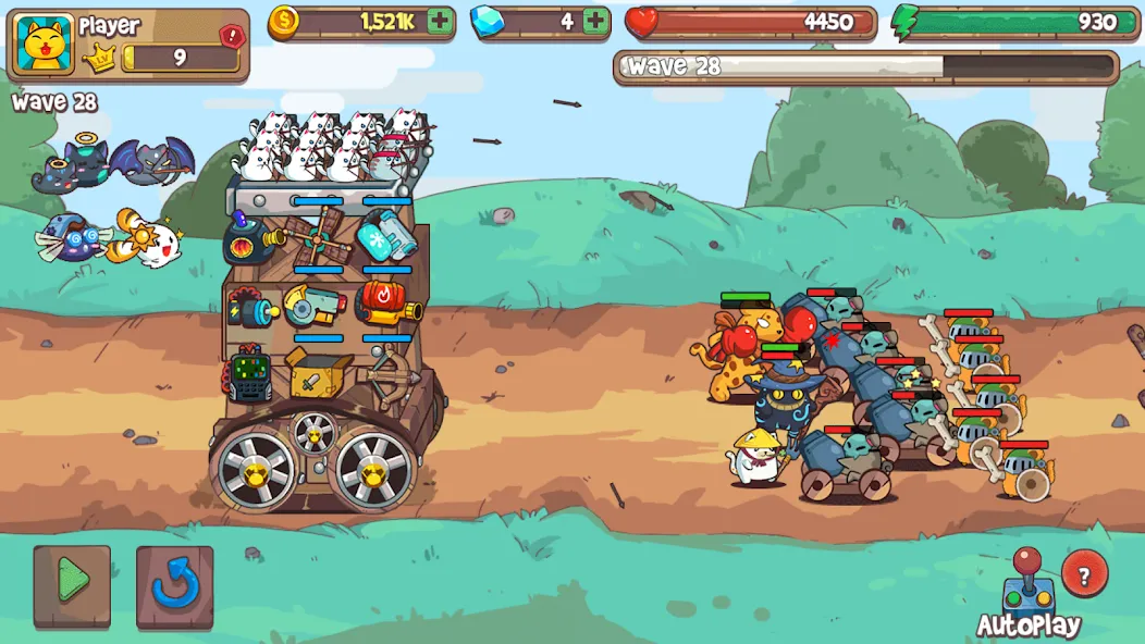 CatnRobot Idle TD: Battle Cat (КэтТауэр Айдл ТД)  [МОД Mega Pack] Screenshot 5