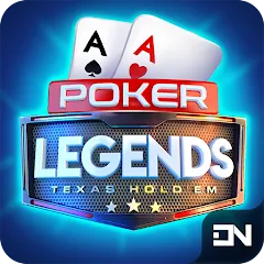 Скачать взломанную Poker Legends - Texas Hold'em (Покер Легенды)  [МОД Бесконечные монеты] - последняя версия apk на Андроид