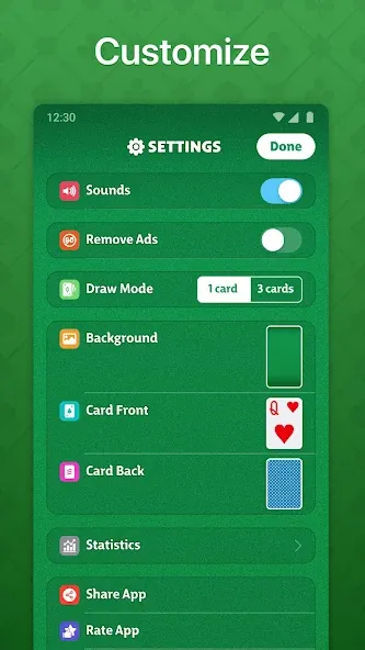 Solitaire - Classic Card Game (Солитер)  [МОД Меню] Screenshot 5