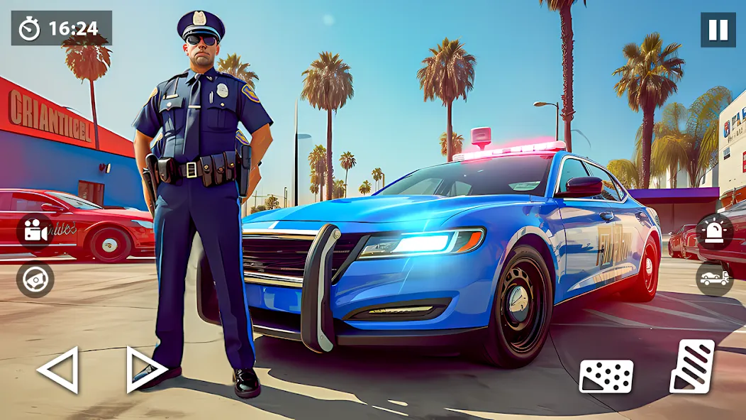 US Police Car Transporter Game (Полицейский транспорт игры)  [МОД Бесконечные деньги] Screenshot 1