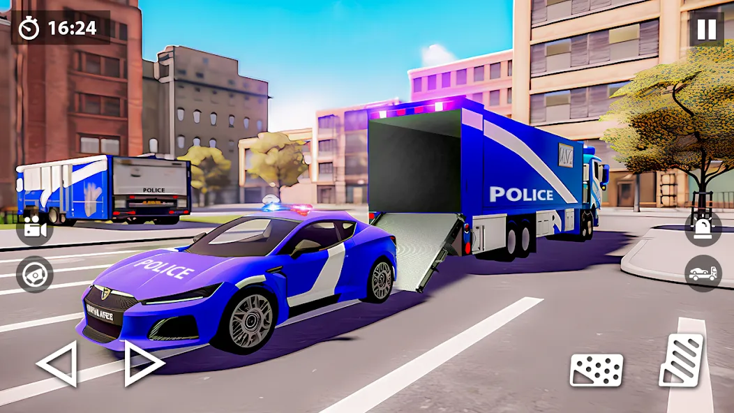 US Police Car Transporter Game (Полицейский транспорт игры)  [МОД Бесконечные деньги] Screenshot 3