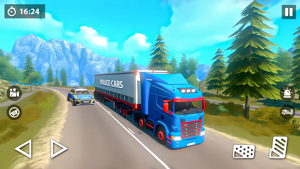 US Police Car Transporter Game (Полицейский транспорт игры)  [МОД Бесконечные деньги] Screenshot 4