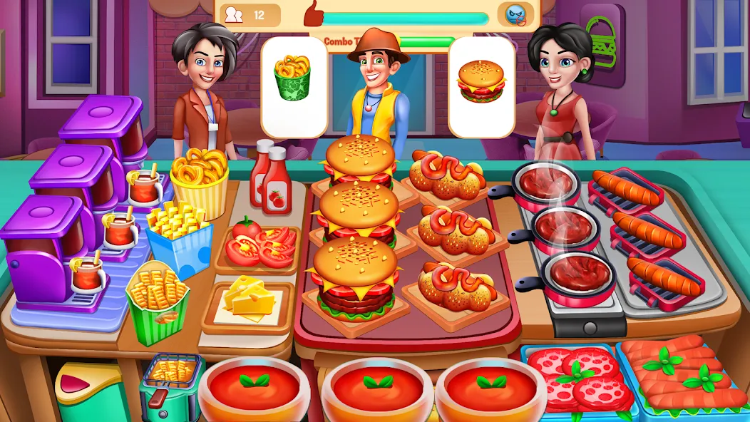 Cooking Food: Time Management  [МОД Много денег] Screenshot 1