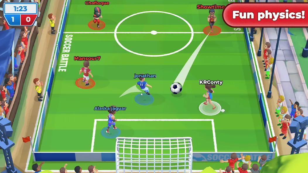 Soccer Battle -  PvP Football  [МОД Бесконечные монеты] Screenshot 2