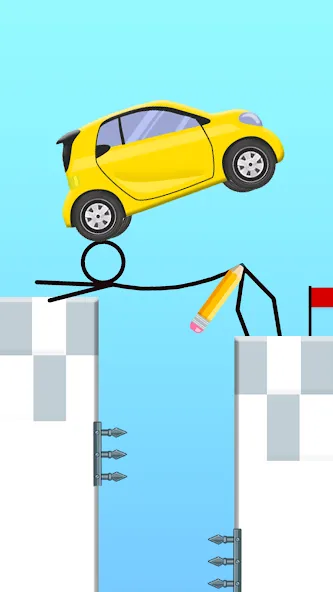 Draw 2 Bridge: Draw Save Car (Дроу 2 Бридж)  [МОД Много денег] Screenshot 4