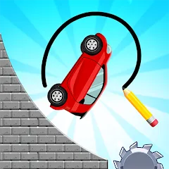 Взлом Draw 2 Bridge: Draw Save Car (Дроу 2 Бридж)  [МОД Много денег] - стабильная версия apk на Андроид