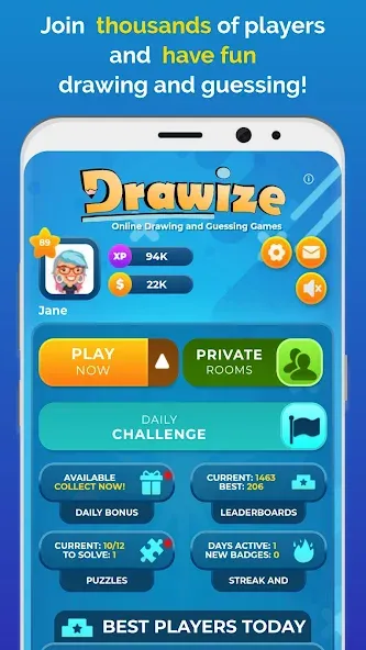 Drawize - Draw and Guess (Дравизе)  [МОД Много монет] Screenshot 1