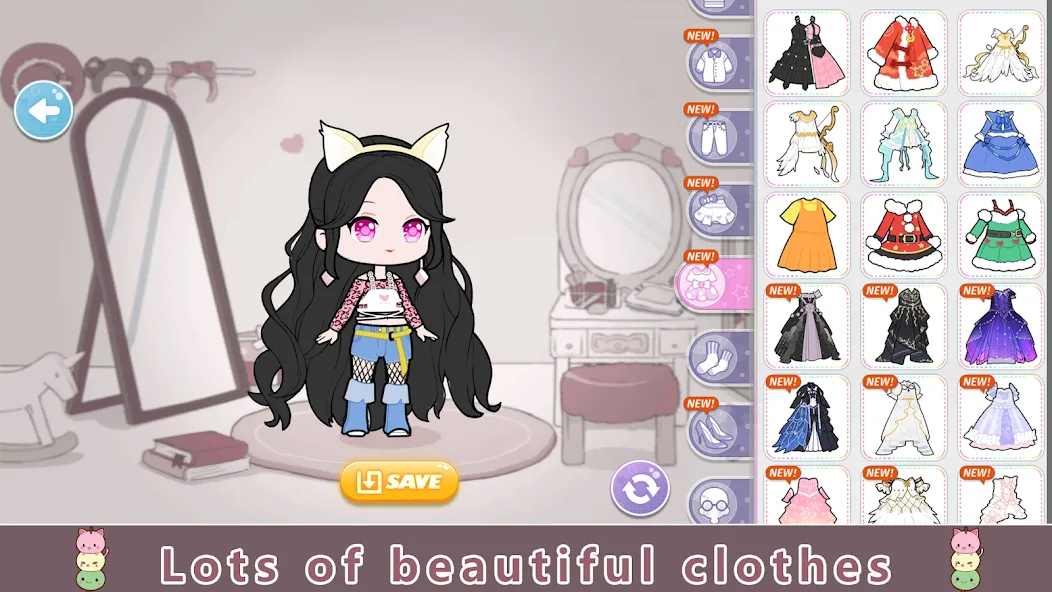 YOYO Doll Anime Dress Up Game (ЙОЙО)  [МОД Menu] Screenshot 2