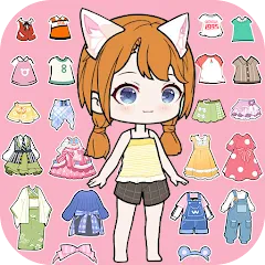 Взлом YOYO Doll Anime Dress Up Game (ЙОЙО)  [МОД Menu] - последняя версия apk на Андроид