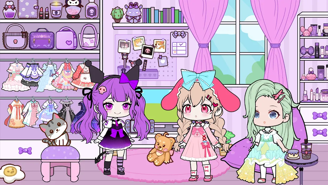 YOYO Doll School life Dress up (ЙОЙО Лайф ворлд)  [МОД Меню] Screenshot 4