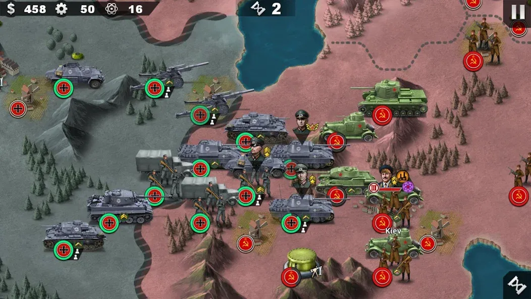 World Conqueror 4-WW2 Strategy (Ворлд Конкерор 4)  [МОД Unlimited Money] Screenshot 1