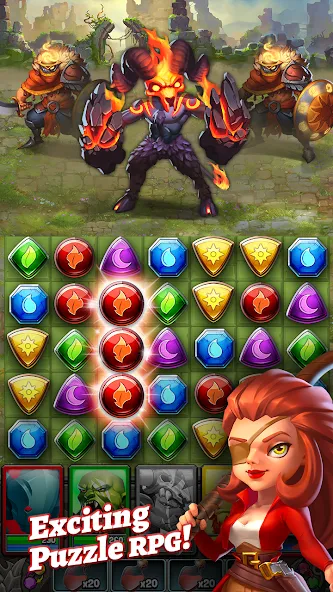 Dragon Strike: Puzzle RPG (Драгон Страйк)  [МОД Unlimited Money] Screenshot 1