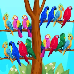 Взломанная Bird Puzzle - Color Game  [МОД Много монет] - полная версия apk на Андроид