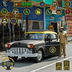 Скачать взломанную Indian Taxi Simulator car Game (Индийский такси симулятор автомобиля Игра)  [МОД Menu] - полная версия apk на Андроид