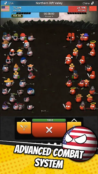 e-Sim Countryball Be President  [МОД Много монет] Screenshot 2