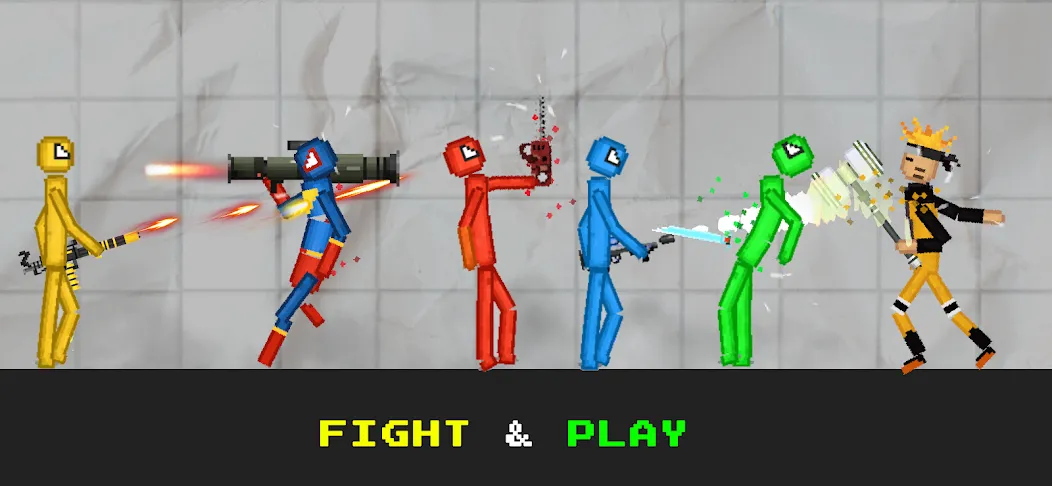 Stickman Playground (тикман Плейграунд)  [МОД Все открыто] Screenshot 4